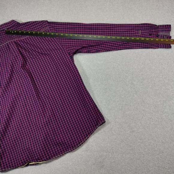 Descendent of Thieves Shirt Mens XL Purple Plaid Button Down Limited Edition - Picture 10 of 10